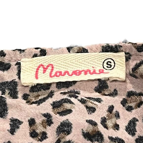 Anthropologie Maronie Leopard Print Ruffled Dress Size Small - Picture 7 of 7